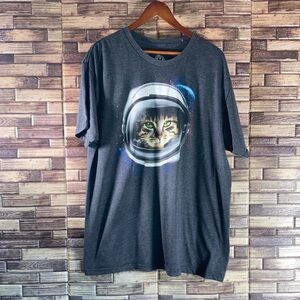 Pre owned Unisex XL Hybrid Apparel AstroCat Gray Soft T Shirt